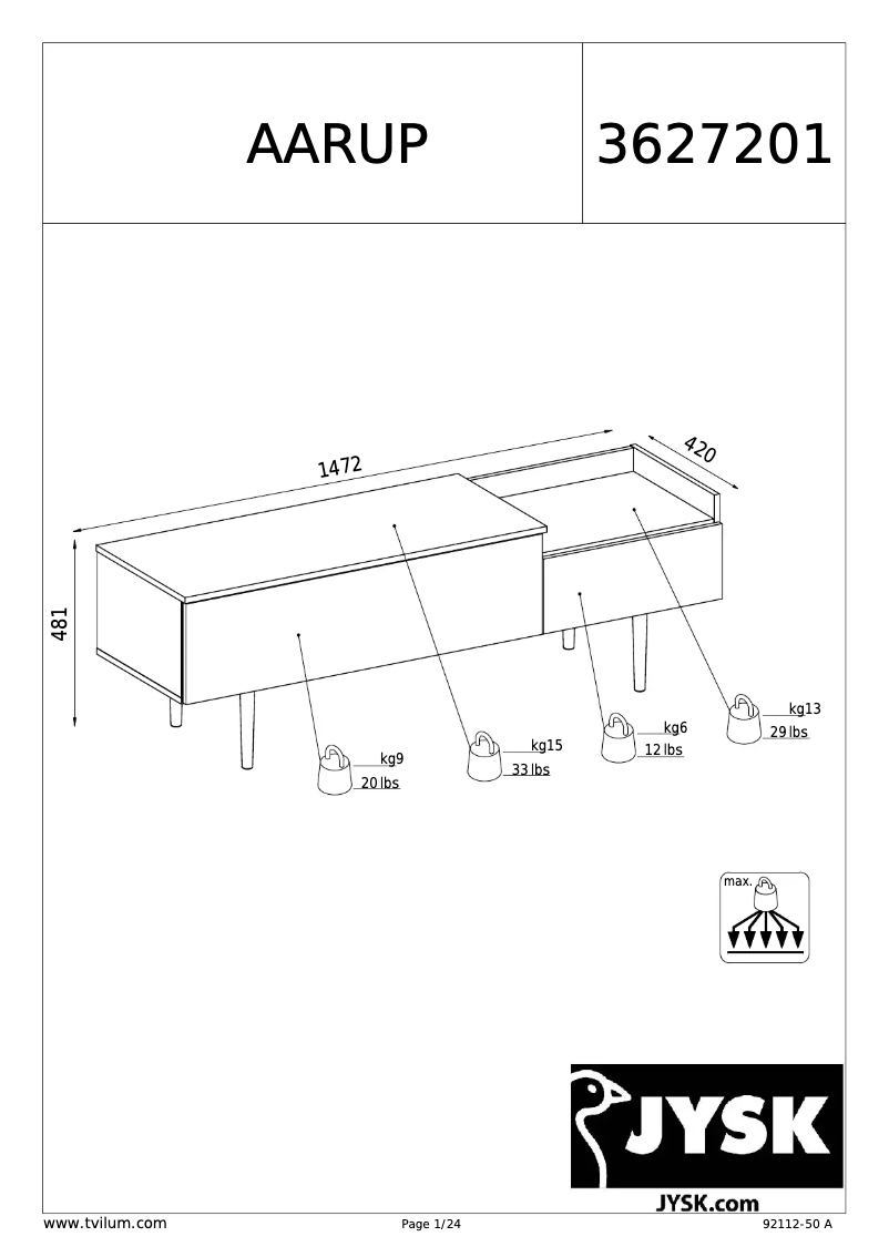 Image de la première page du manuel de l'appareil Aarup