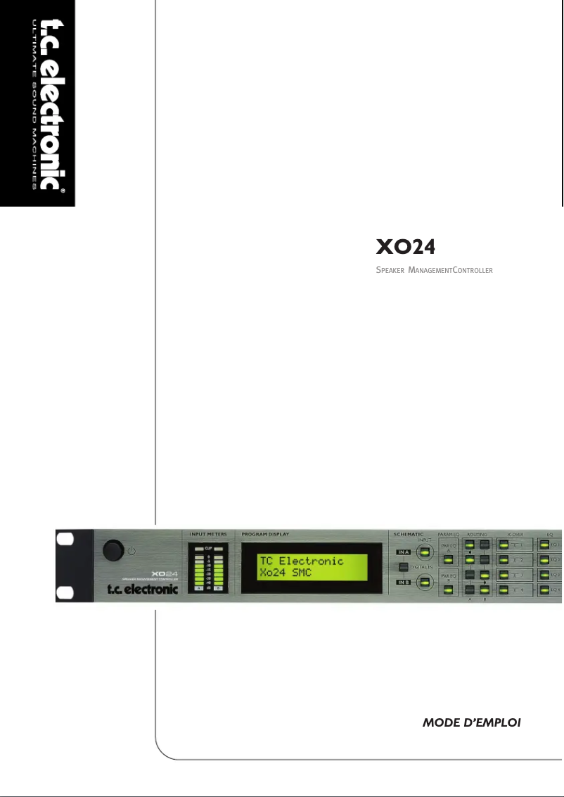 Page n°1 - Manuel utilisateur TC Electronic XO24