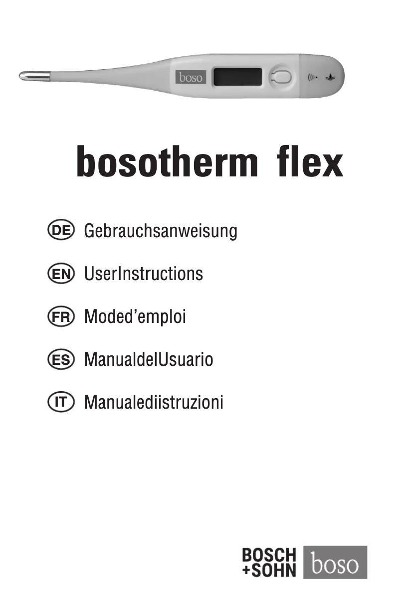 Page n°1 - Manuel utilisateur Boso Bosotherm Flex