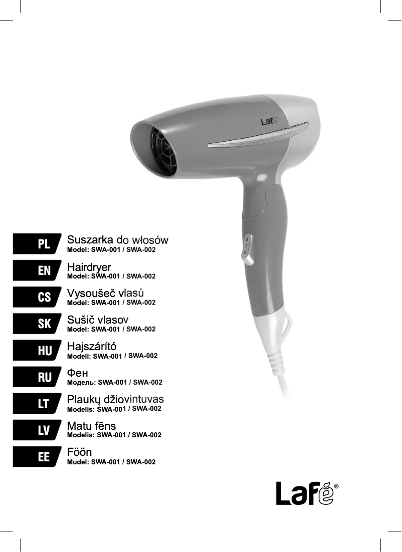 Page 1 de la notice Manuel utilisateur Lafe SWS-001.1