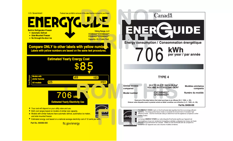 Image de la première page du manuel de l'appareil VCSB5423SS