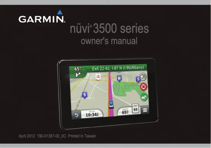Page n°1 - Manuel utilisateur Garmin Nüvi 3560