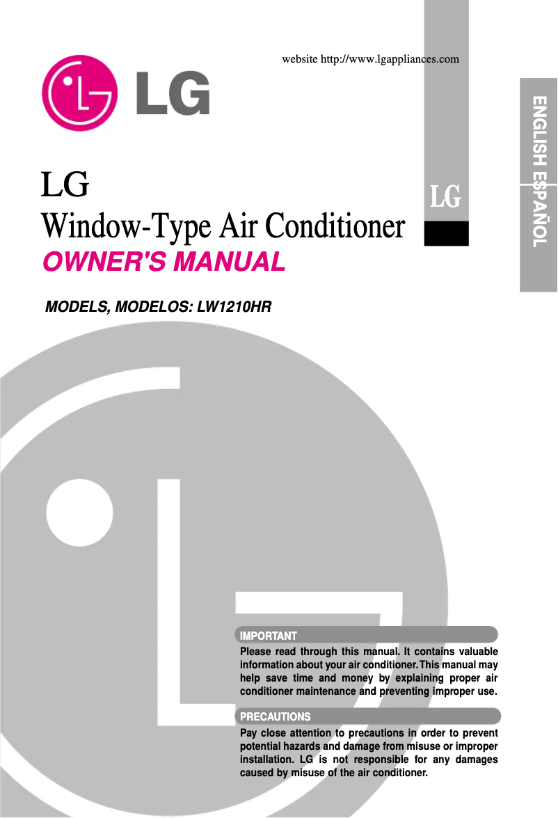 Page n°1 - Manuel utilisateur LG LW1212HR