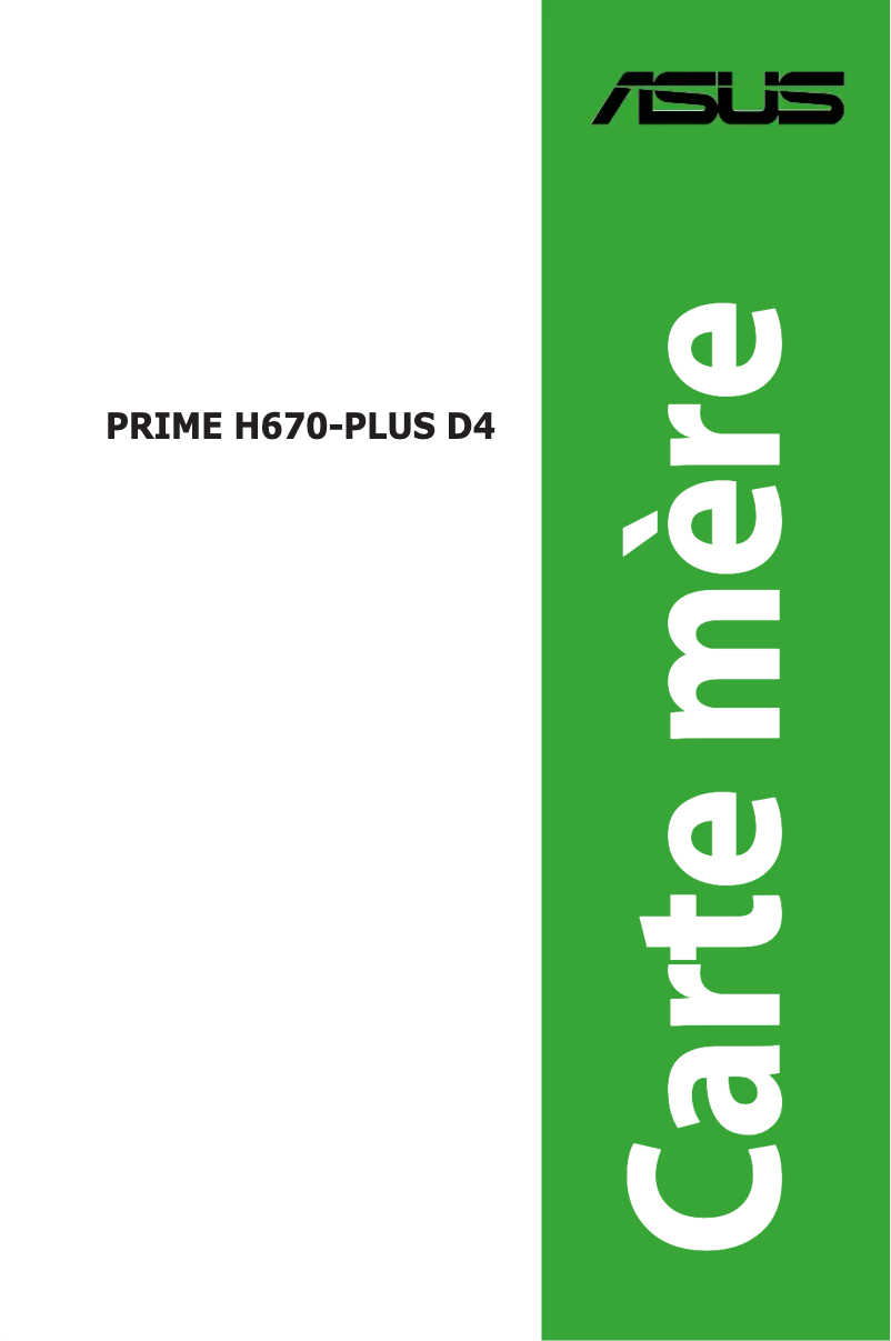 Page n°1 - Manuel utilisateur Asus Prime H670 Plus D4