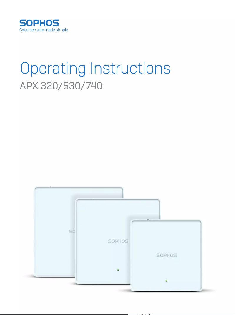Page n°1 - Manuel utilisateur Sophos APX 120