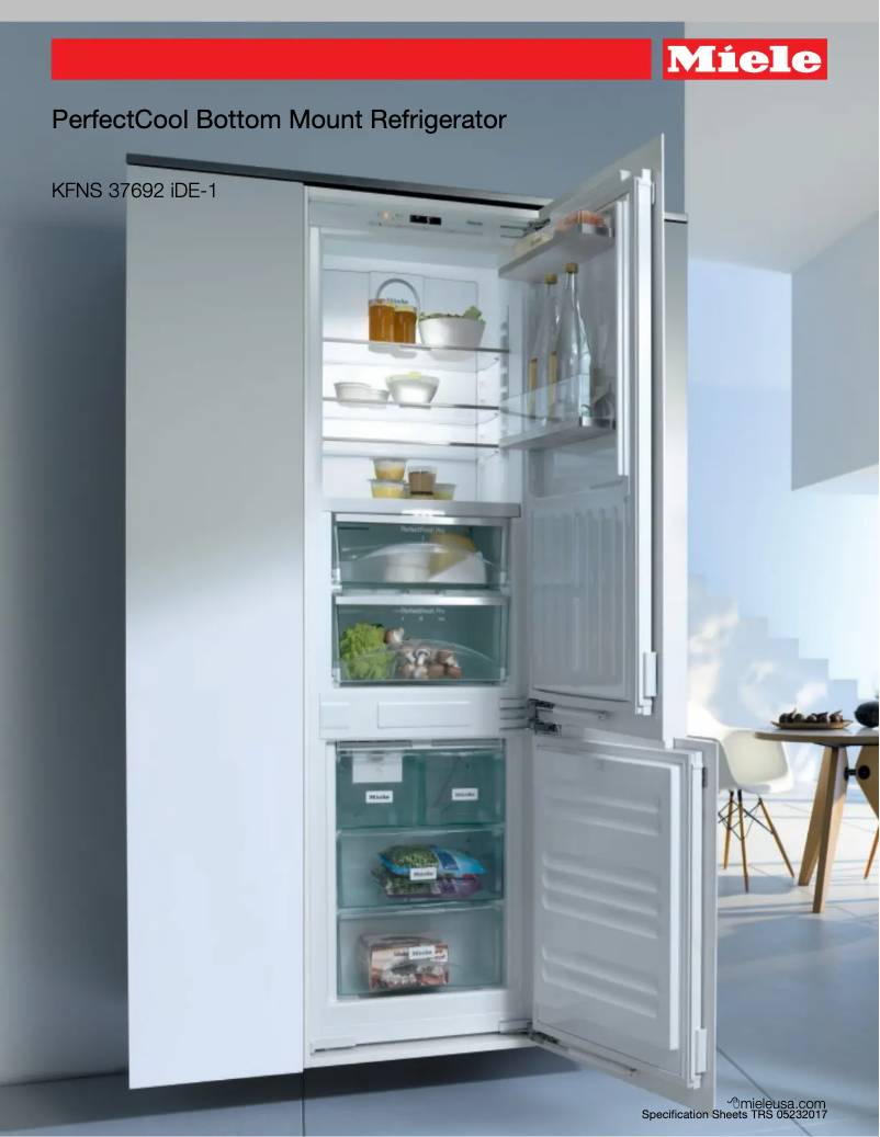 Página 1 del manual Ficha técnica Miele KFNS 37692 IDE-1