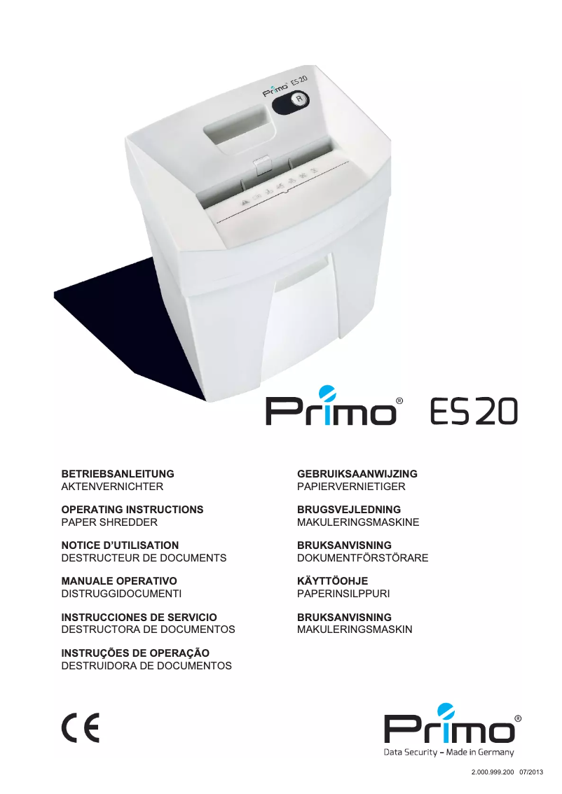 Página 1 del manual Manual de usuario Primo ES20