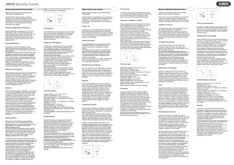 Image de la première page du manuel de l'appareil HSWM10000