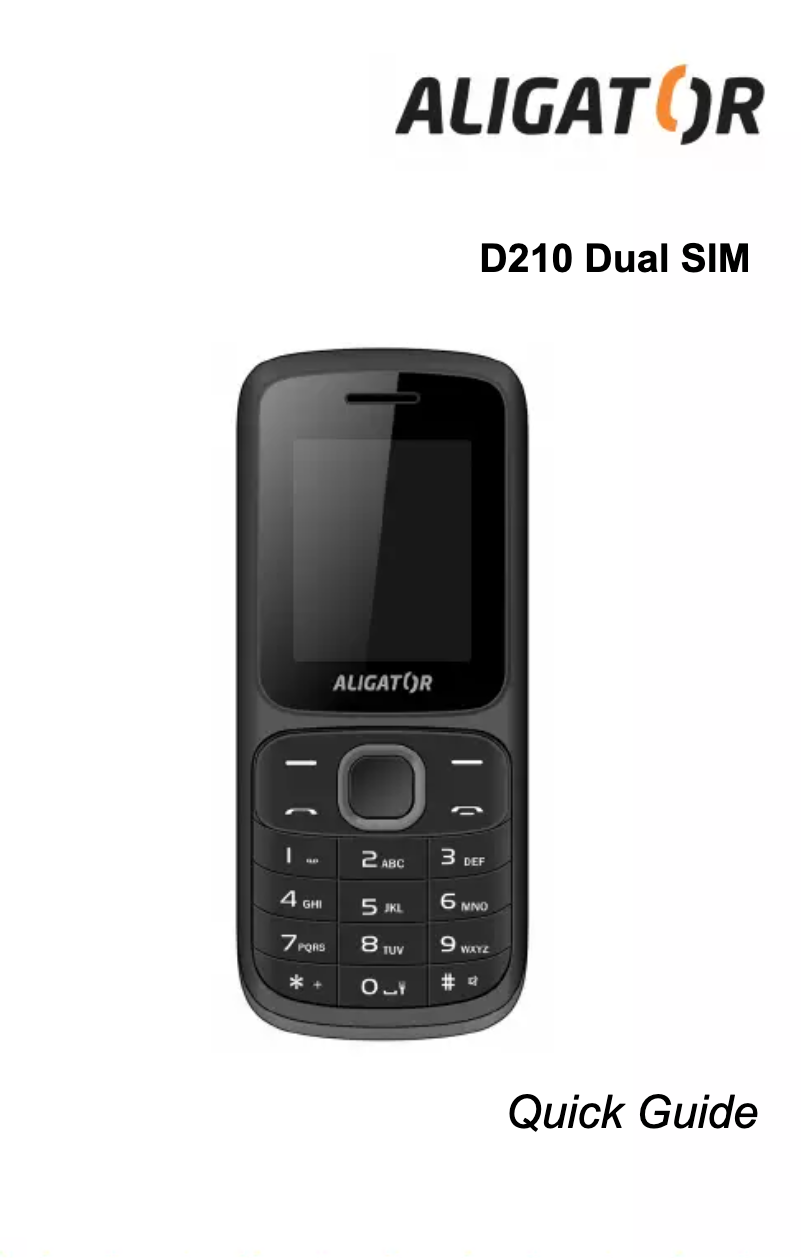 Page 1 de la notice Manuel utilisateur Aligator D210