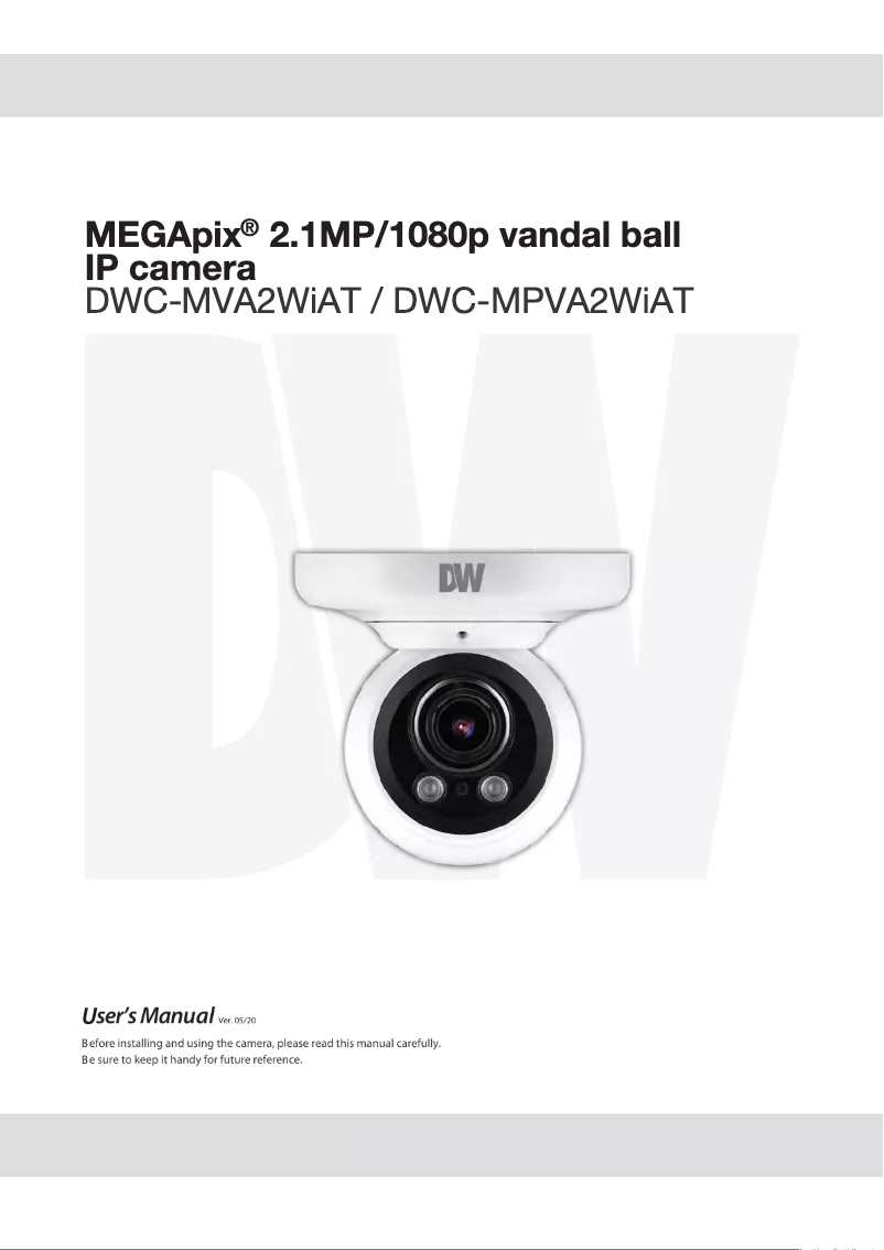 Page n°1 - Manuel utilisateur Digital Watchdog MegaPix DWC-MVA2WiAT