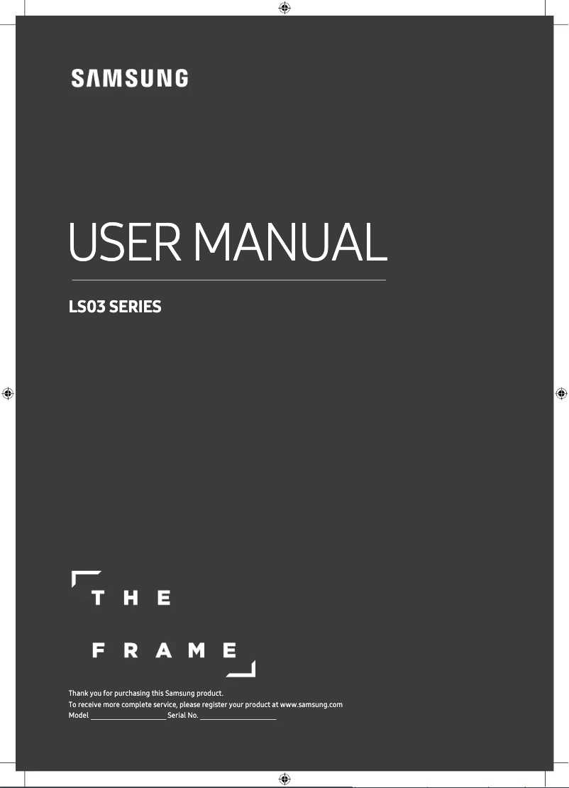 Page 1 de la notice Manuel utilisateur Samsung The Frame 85LS03B