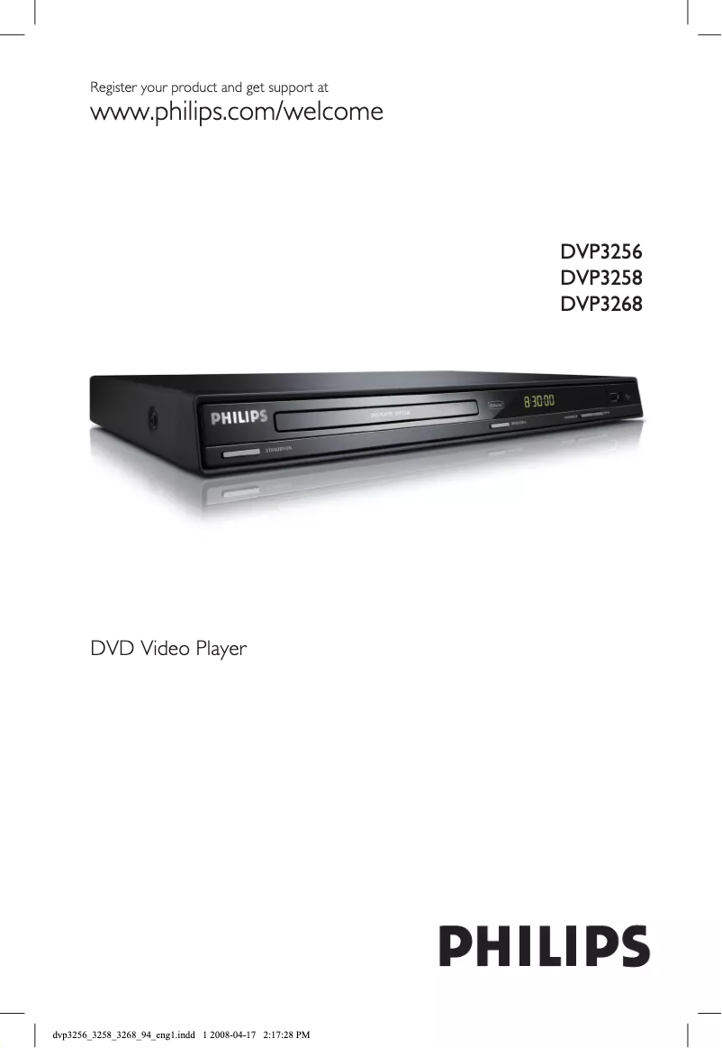 Page 1 of the manual User Manual Philips DVP3268