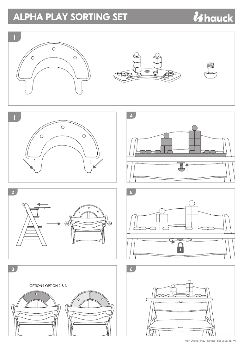 Page n°1 - Manuel utilisateur Hauck Alpha Play Sorting Set