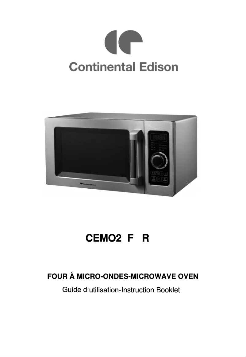 Page n°1 - Manuel utilisateur Continental Edison CEMO25FAR