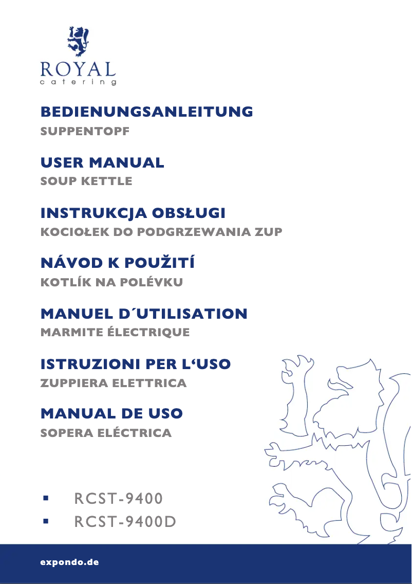 Imagen de la primera página del manual del dispositivo RCST-9400D