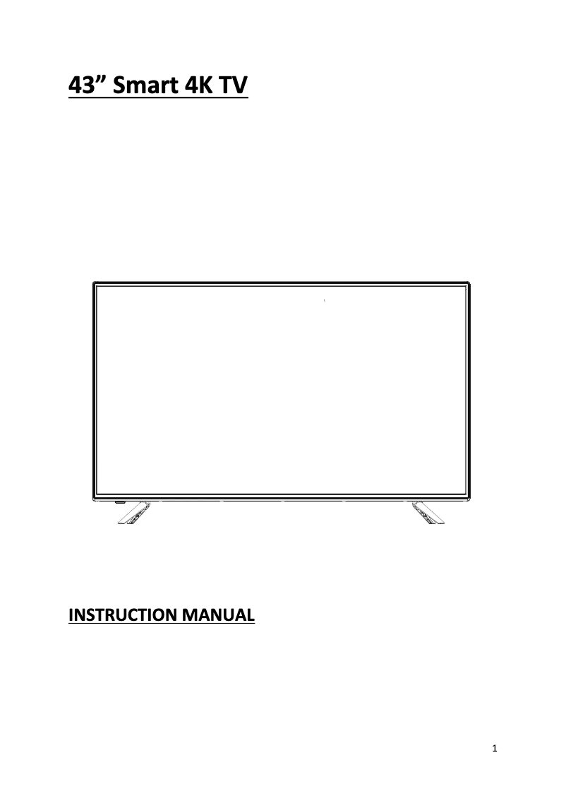 Page 1 de la notice Manuel utilisateur Cello C43RTS4K