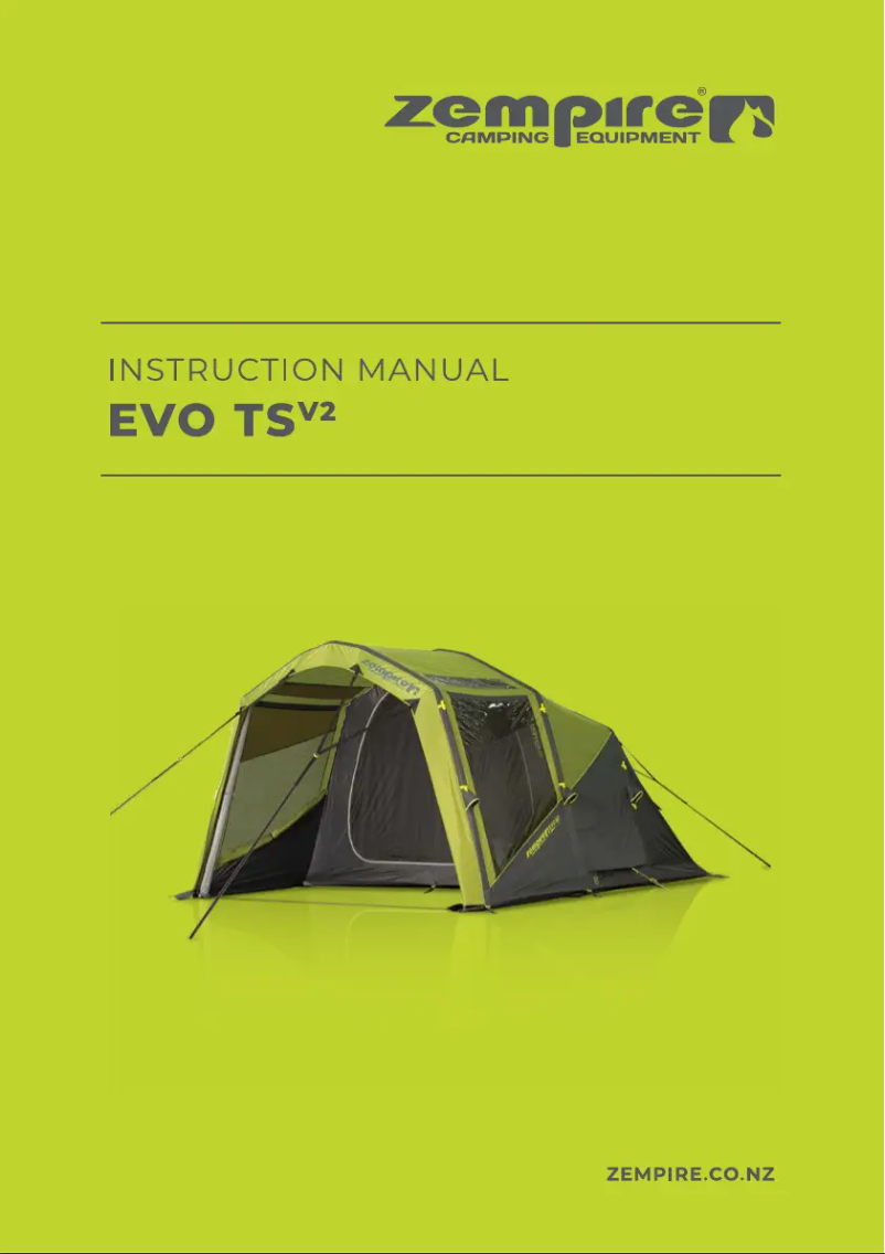 Image de la première page du manuel de l'appareil EVO TS V2