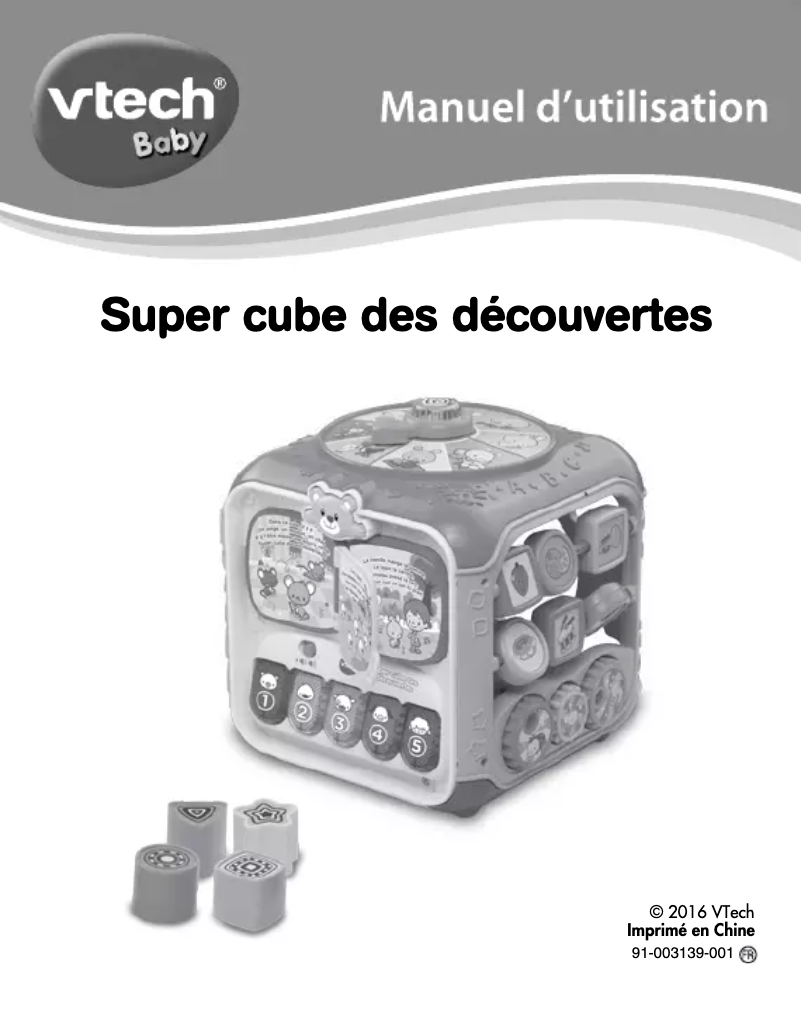 Page n°1 - Manuel utilisateur Vtech Super cube des découvertes