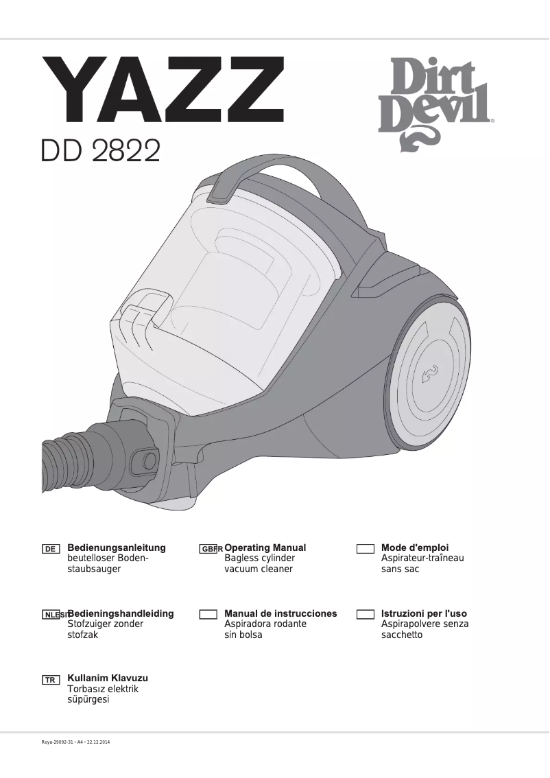 Image de la première page du manuel de l'appareil Yazz DD2822