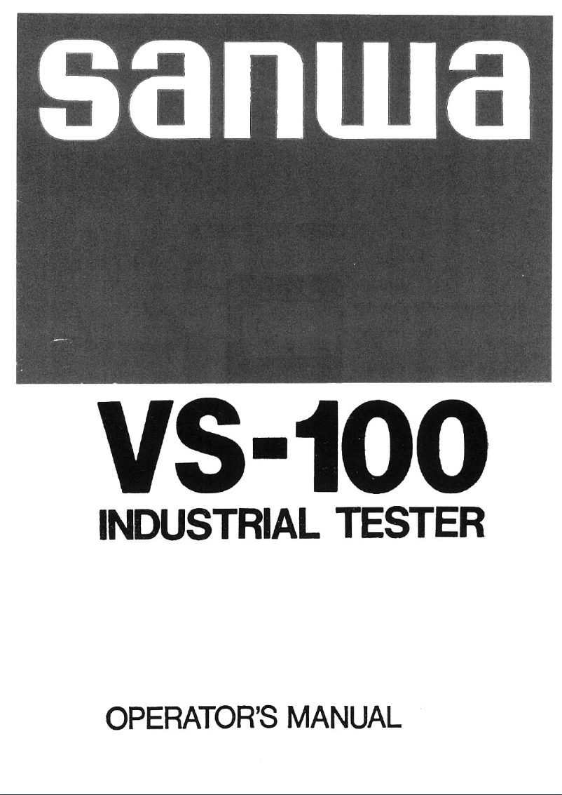 Page 1 de la notice Manuel utilisateur Sanwa VS-100