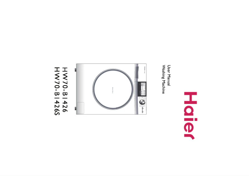 Page 1 de la notice Manuel utilisateur Haier HW70-B1426S