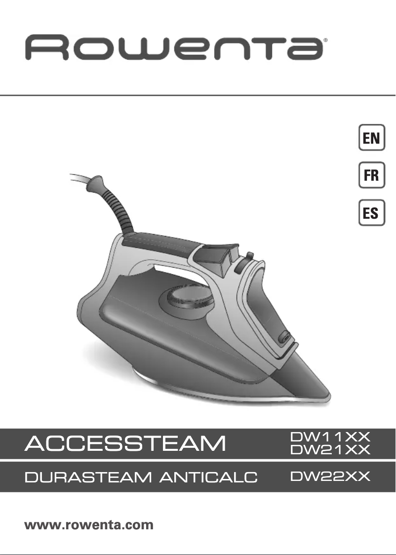 Page 1 de la notice Manuel utilisateur Rowenta AccessSteam DW1170U1