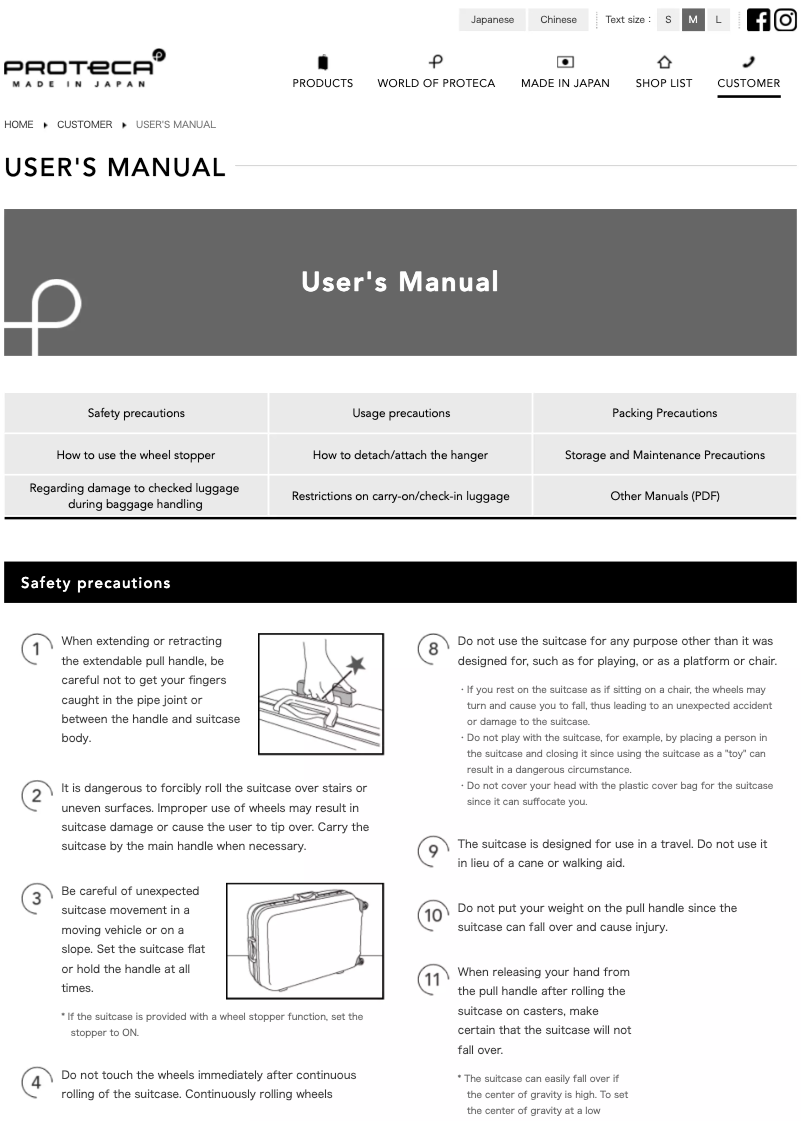 Page n°1 - Manuel utilisateur Proteca Genio Century Z 02812
