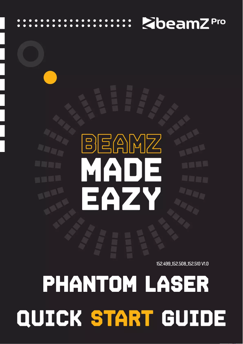 Page 1 de la notice Guide de démarrage rapide BeamZ Phantom 5000
