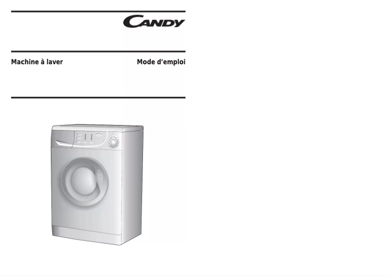 Page 1 de la notice Manuel utilisateur Candy C2075-47