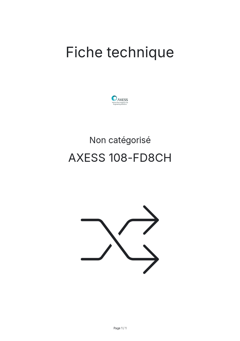 Page n°1 - Fiche technique AXESS 108-FD8CH