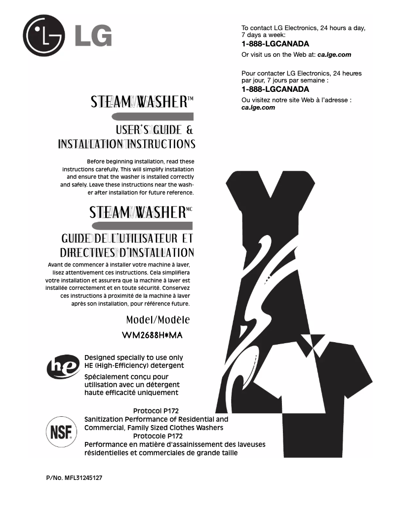 Página 1 del manual Manual de usuario LG WD-13516BDA