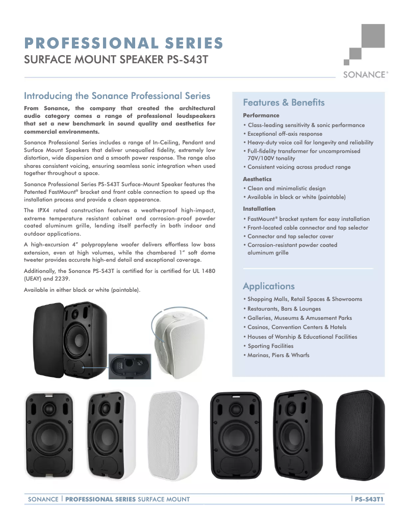 Image de la première page du manuel de l'appareil Professional PS-S43T