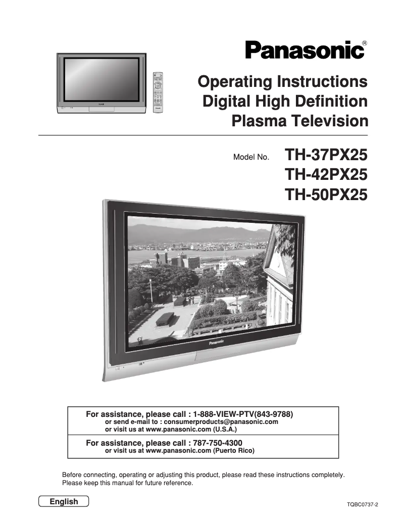 Page 1 de la notice Manuel utilisateur Panasonic TH-42PX25UP