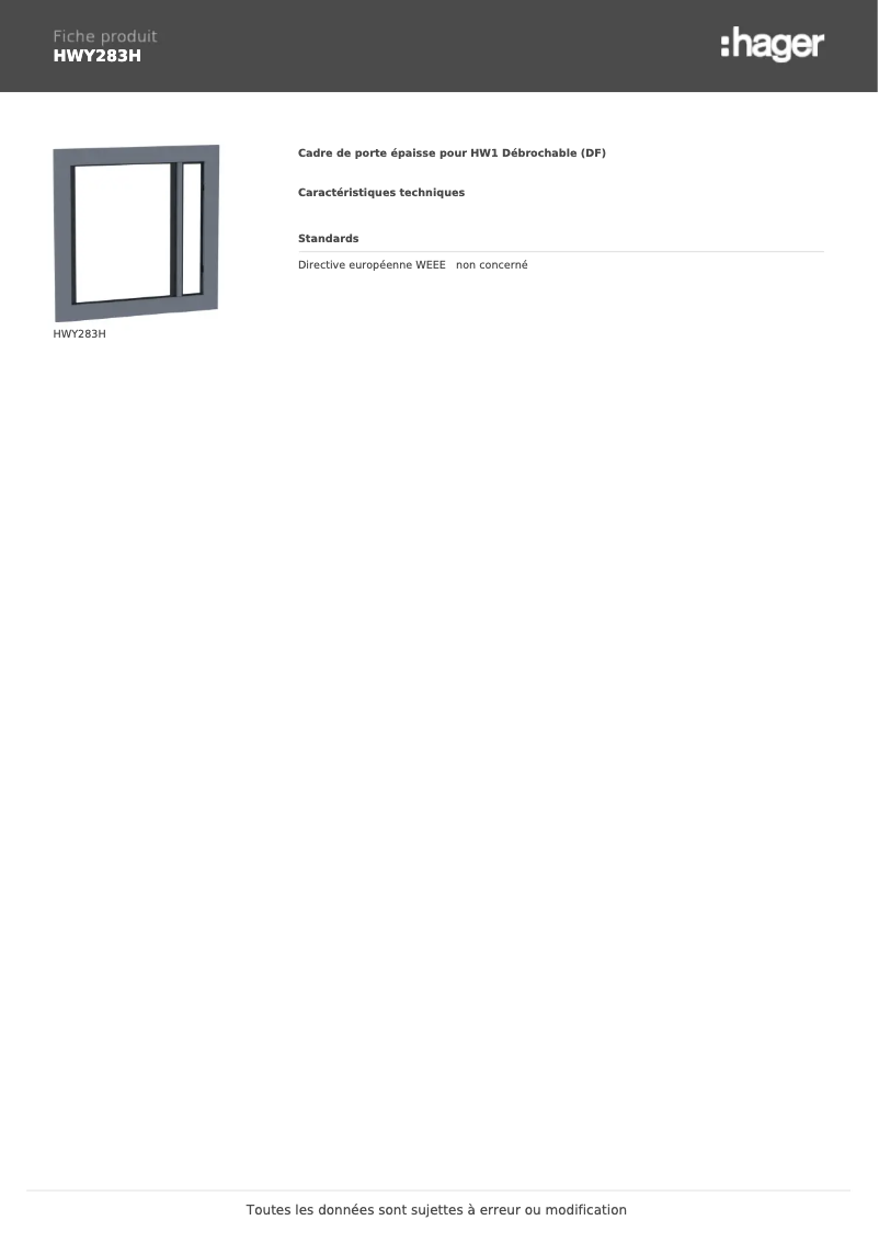 Image de la première page du manuel de l'appareil HWY283H