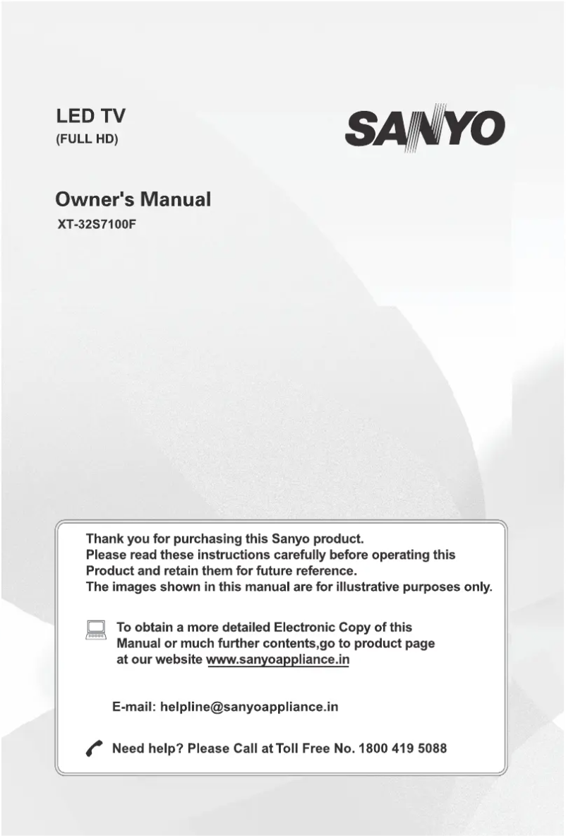 Página 1 del manual Manual de usuario Sanyo XT-32S7100F