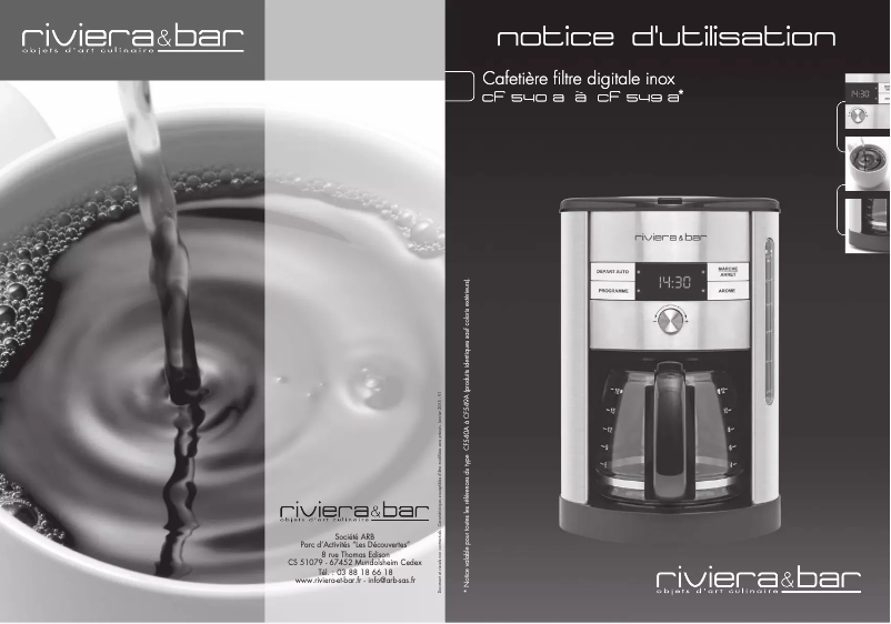 Page n°1 - Manuel utilisateur Riviera & Bar CF 549 A