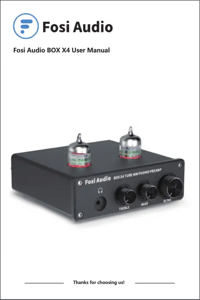 Page n°1 - Manuel utilisateur Fosi Audio Box X4