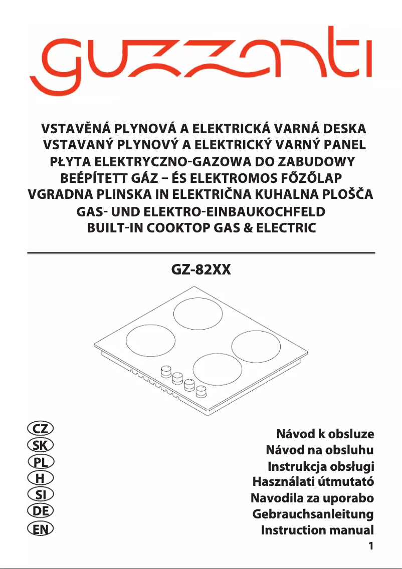 Imagen de la primera página del manual del dispositivo GZ-8205