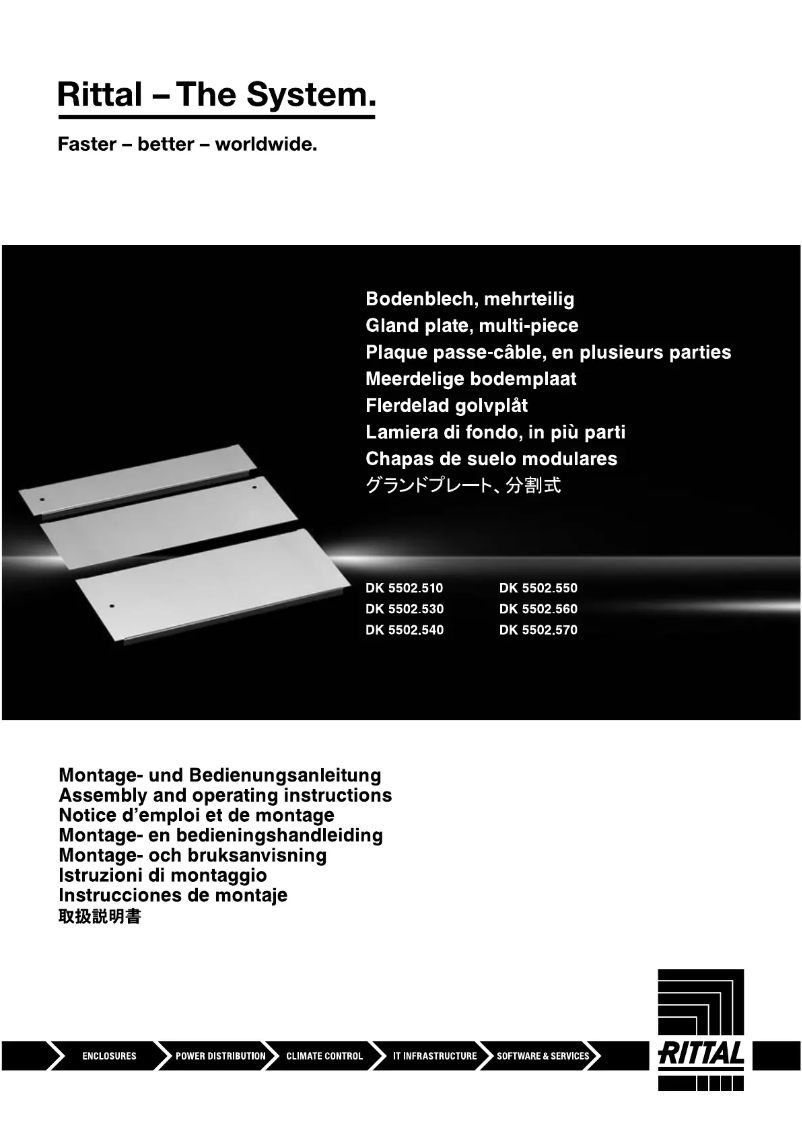 Page n°1 - Manuel utilisateur Rittal DK 5502.530