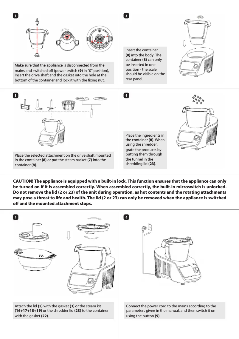 Page 1 de la notice Guide de démarrage rapide Eldom Perfect Mix 2 MFC2505