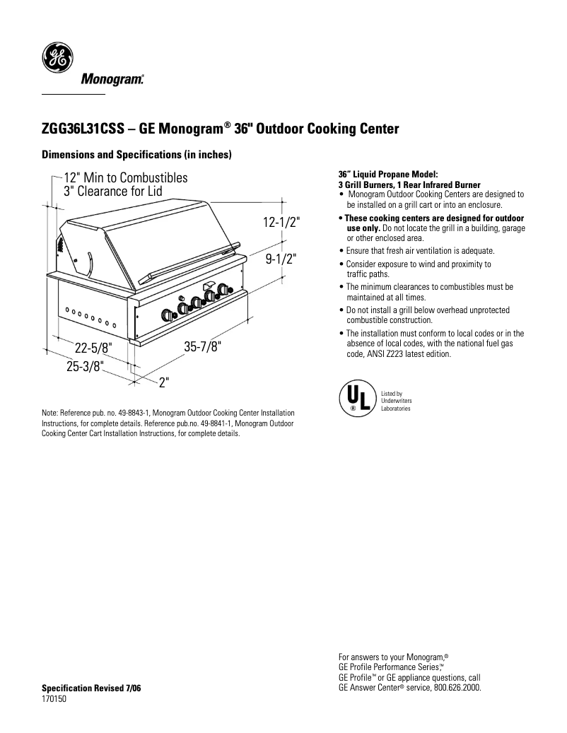Image de la première page du manuel de l'appareil ZGG36L31CSS