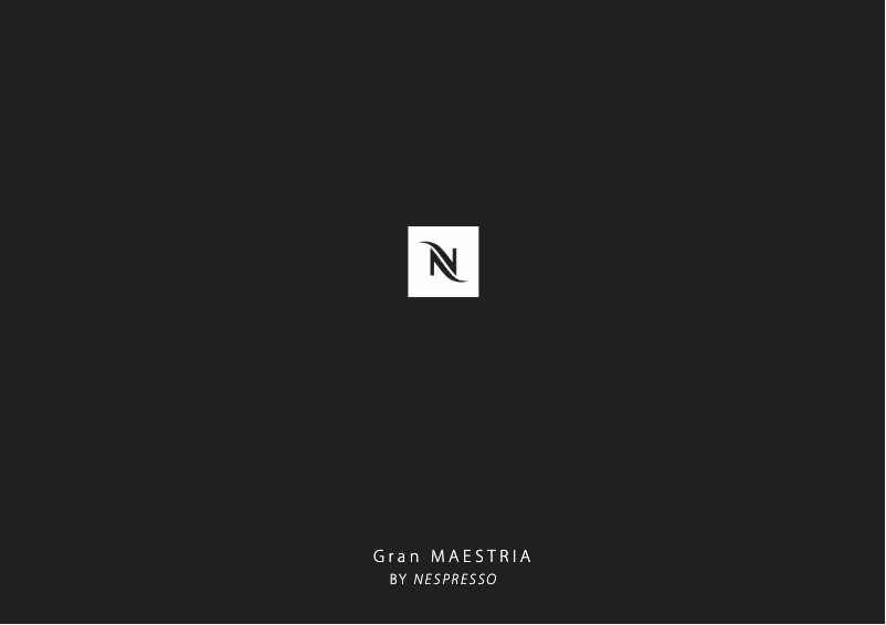 Image de la première page du manuel de l'appareil Gran Maestria