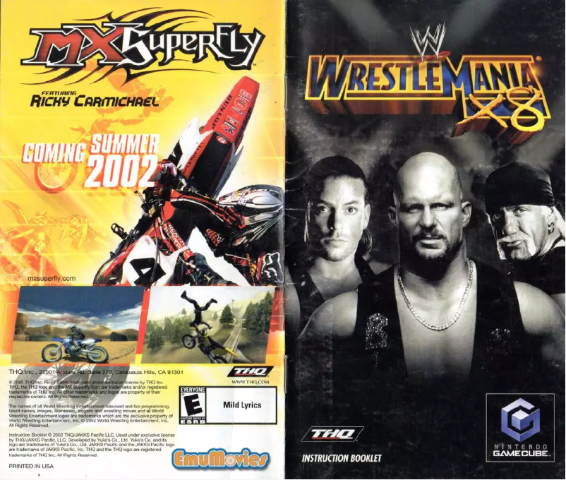 Page n°1 - Manuel utilisateur Nintendo WWE WrestleMania X8 (GameCube)
