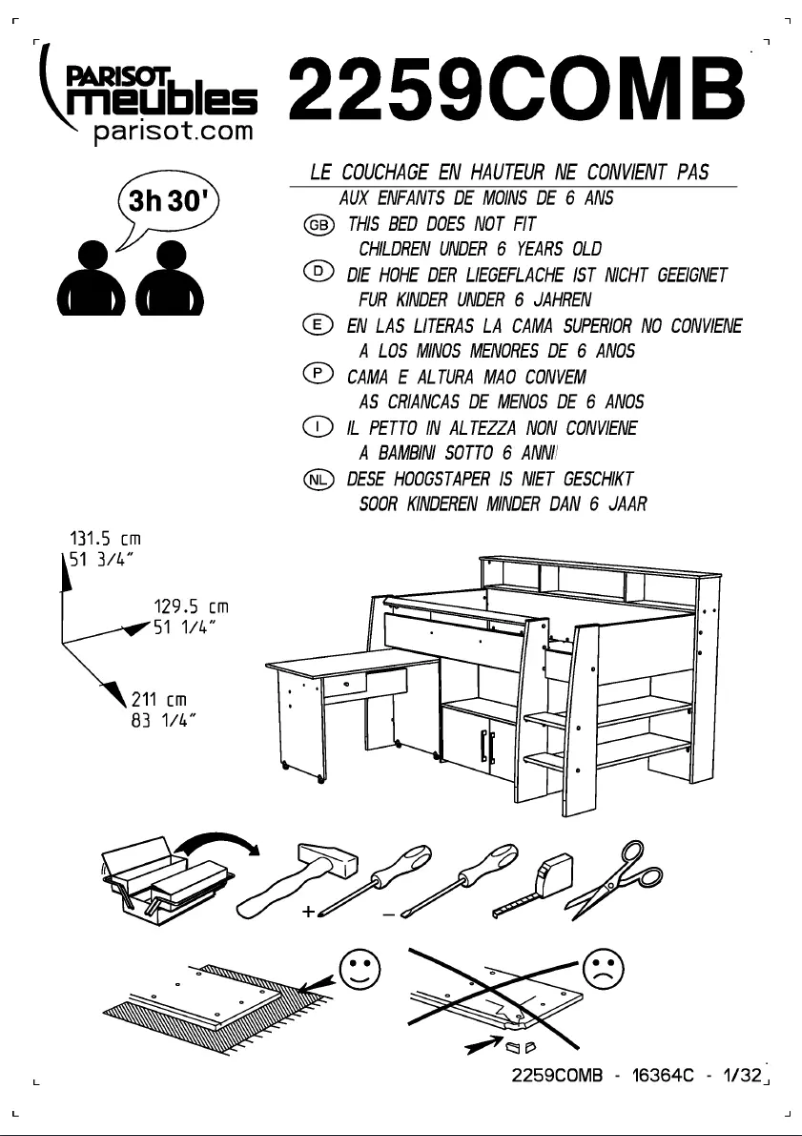 Page 1 de la notice Manuel utilisateur Parisot Kurt