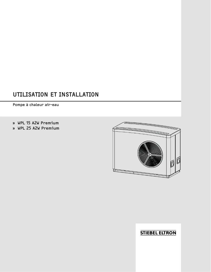 Page n°1 - Guide d'installation Stiebel Eltron WPL 15 A2W Premium
