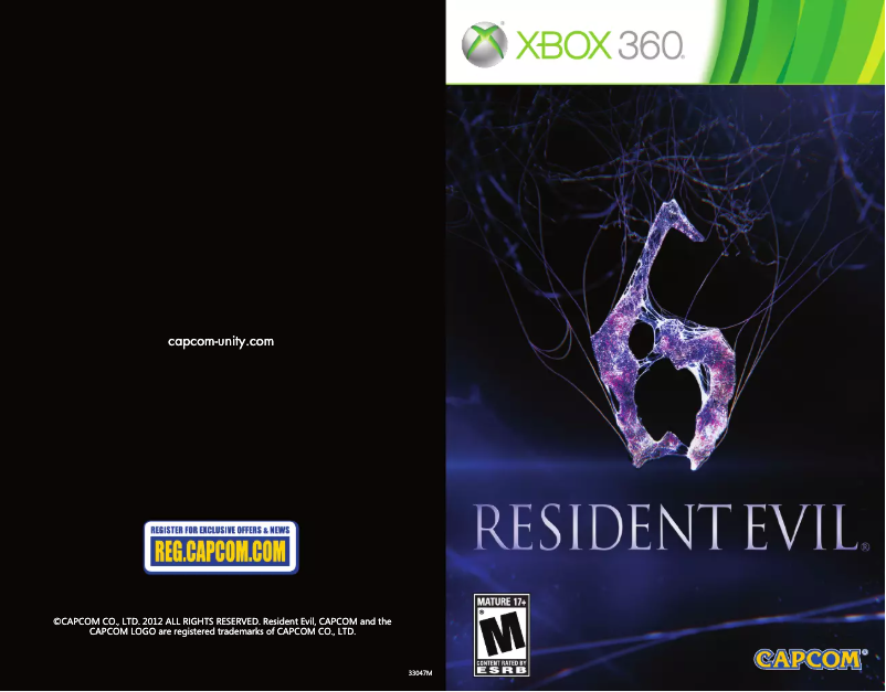 Page 1 de la notice Manuel utilisateur Microsoft Resident Evil 6 (Xbox 360)
