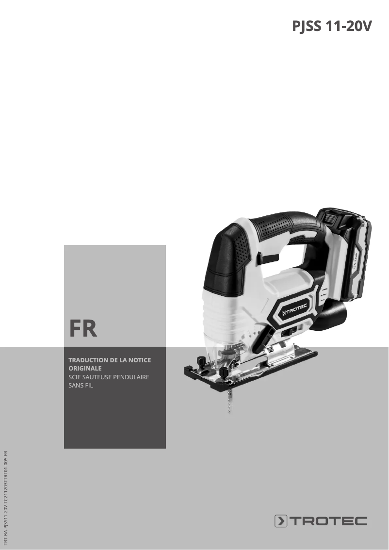 Página 1 del manual Manual de usuario Trotec PJSS 11-20V