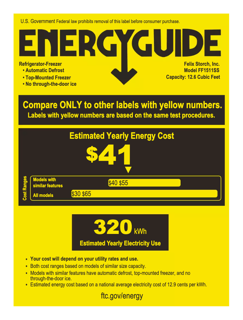 Page n°1 - Label énergétique Summit FF1511