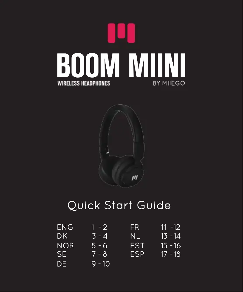 Page n°1 - Manuel utilisateur Miiego BOOM MIINI