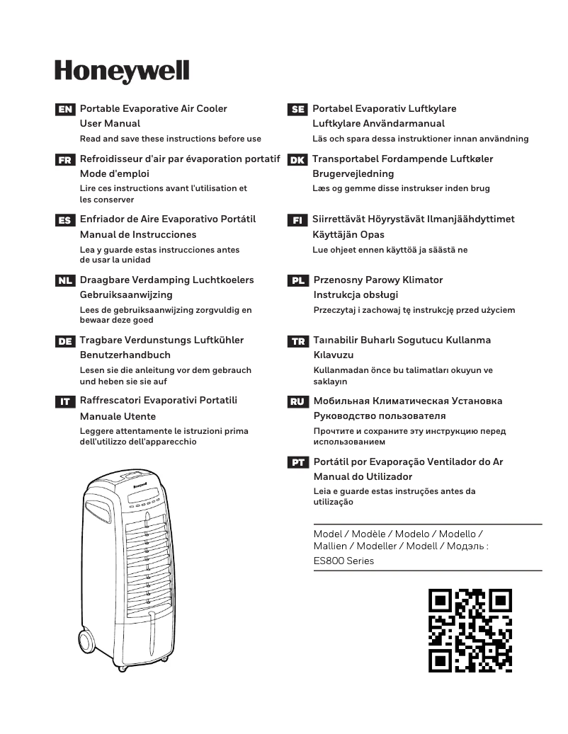 Page 1 de la notice Manuel utilisateur Honeywell ES800